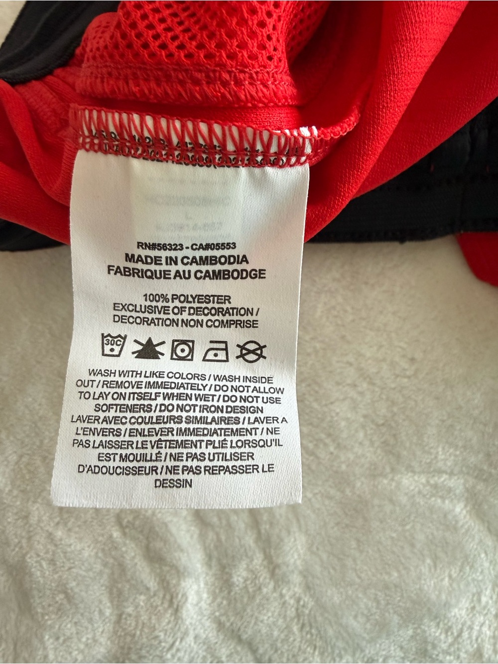 Nike Men's Bright Red Athletic Shorts with Black Swoosh - Picture 7 of 8